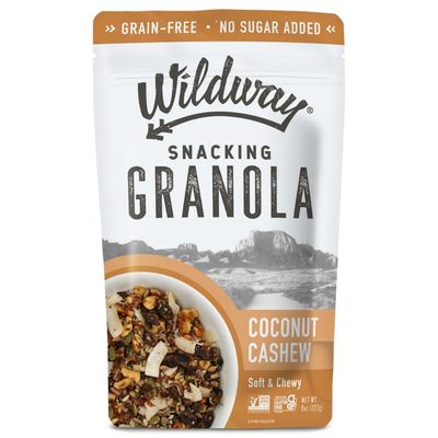 Wildway Keto Granola | Coconut Cashew | Grain-Free, Certified Gluten-Free Cereal | Vegan, Low Carb | No Sugar Added | Paleo-Friendly | Non-GMO Fruit &amp; Nut Clusters | Nutrient-Rich Snack, 8 oz