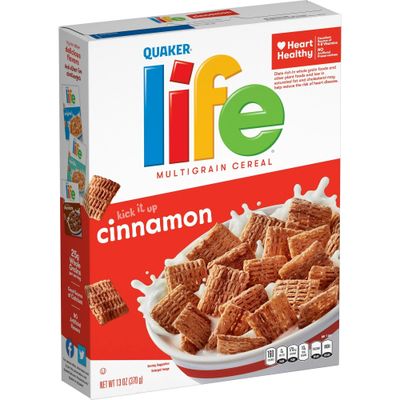 Life Breakfast Cereal, Cinnamon, 13oz Boxes (3 Pack)
