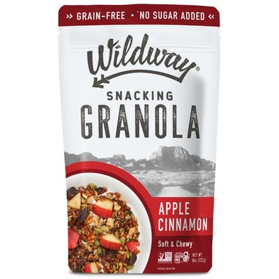 Wildway Keto Granola with Organic Ingredients | Apple Cinnamon | Grain-Free, Gluten-Free Cereal | Vegan, Low Carb &amp; No Sugar Added | Paleo-Friendly, Non-GMO | Nutrient-Rich Fruit &amp; Nut Snack | 8oz