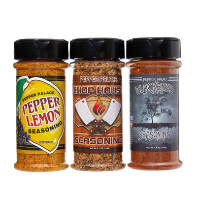 Pepper Palace Spicin&#39; &amp; Grillin&#39; Variety Gift Pack - Chop House, Pepper Lemon, &amp; Blackened Seasoning
