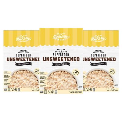 Bakery On Main, Gluten-Free Instant Oatmeal, Vegan &amp; Non GMO - Unsweetened, 10.5oz (Pack of 3), (1)