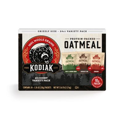 Kodiak Cakes Instant Oatmeal Packets - High Protein - 100% Whole Grains Breakfast Food - Maple &amp; Brown Sugar, Cinnamon, &amp; Chocolate Chip (24 Packets)