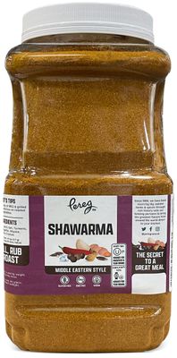 Pereg Bulk Shawarma Spice Seasoning (6 lb - Easy Grip Bottle) - Food Service Size - Spice Rub for Meat, Beef, Gyro &amp; Poultry - Grill Flavor - Middle Eastern Spice Mix - Mediterranean - Non-GMO &amp; Vegan