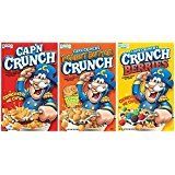 Cap&#39;n Crunch Crunch Variety Bundle, Original, Berries, Peanut Butter, Breakfast Cereal.Lot Of 3 Flavors 3 Boxes.