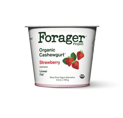 Forager Dairy-Free Usda Organic Strawberry Cashewgurt, 5.3 Oz (Pack Of 12)