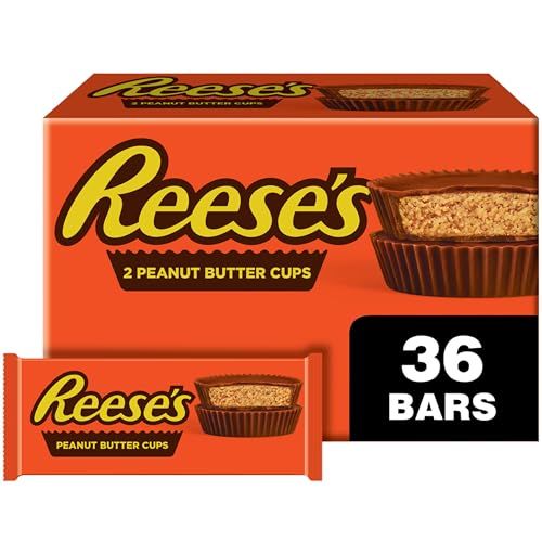 REESE&#39;S Milk Chocolate Peanut Butter Cups, Candy Packs, 1.5 oz (36 Count)