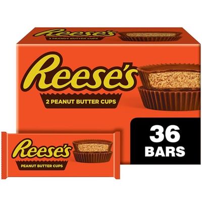 REESE&#39;S Milk Chocolate Peanut Butter Cups, Candy Packs, 1.5 oz (36 Count)