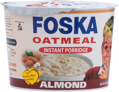 Foska Oatmeal Instant Porridge, Almond, 2.6 Ounce (Pack of 12)