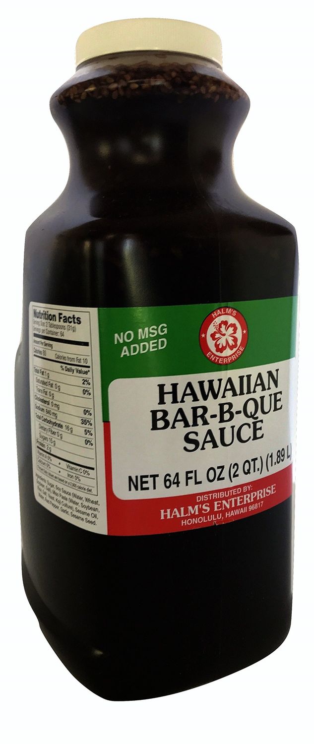 Halm&#39;s Hawaiian BBQ Bar-B-Que Sauce 64 Ounce Bottle