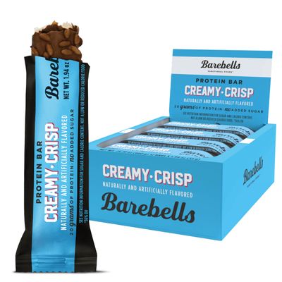 Barebells Protein Bars, Creamy Crisp - 12 Count, 1.94oz Bars with 20g of High Protein - Chocolate Protein Bar with 1g of Total Sugars - Perfect on The Go Protein Snack &amp; Breakfast Bar