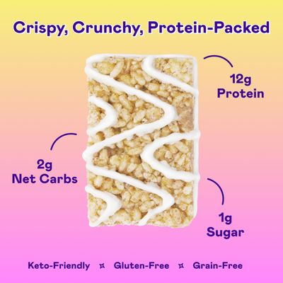 MAGIC SPOON Treats - High Protein, Low Carb, Keto Friendly, Low Sugar, Gluten Free, Crispy Protein Bar Cereal Bar, On-The-Go Healthy Snack (Marshmallow, 8 Bars)