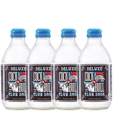 Cock n Bull Club Soda 4 Pack 10oz Soda Bottles - Ideal Mixer for Cocktails, Mocktails, and Bartenders - Premium Quality for Perfect Mixed Drinks - Refreshing Flavor Profile- Made In USA