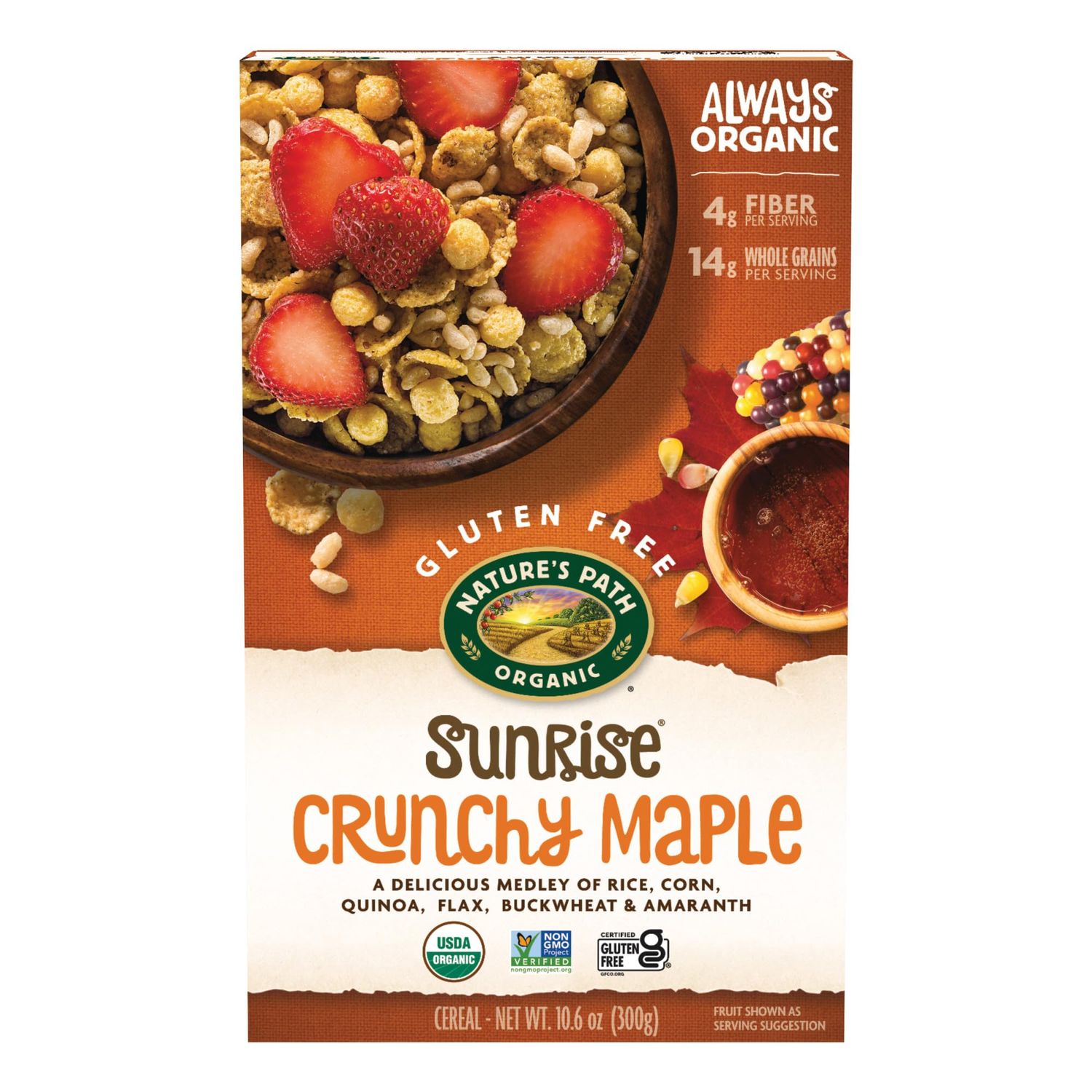 Nature&#39;s Path Organic Sunrise Crunchy Maple Cereal, 10.6 oz (Pack of 12), Gluten Free, Non-GMO