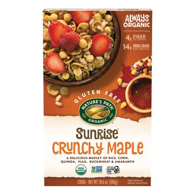 Nature&#39;s Path Organic Sunrise Crunchy Maple Cereal, 10.6 oz (Pack of 12), Gluten Free, Non-GMO