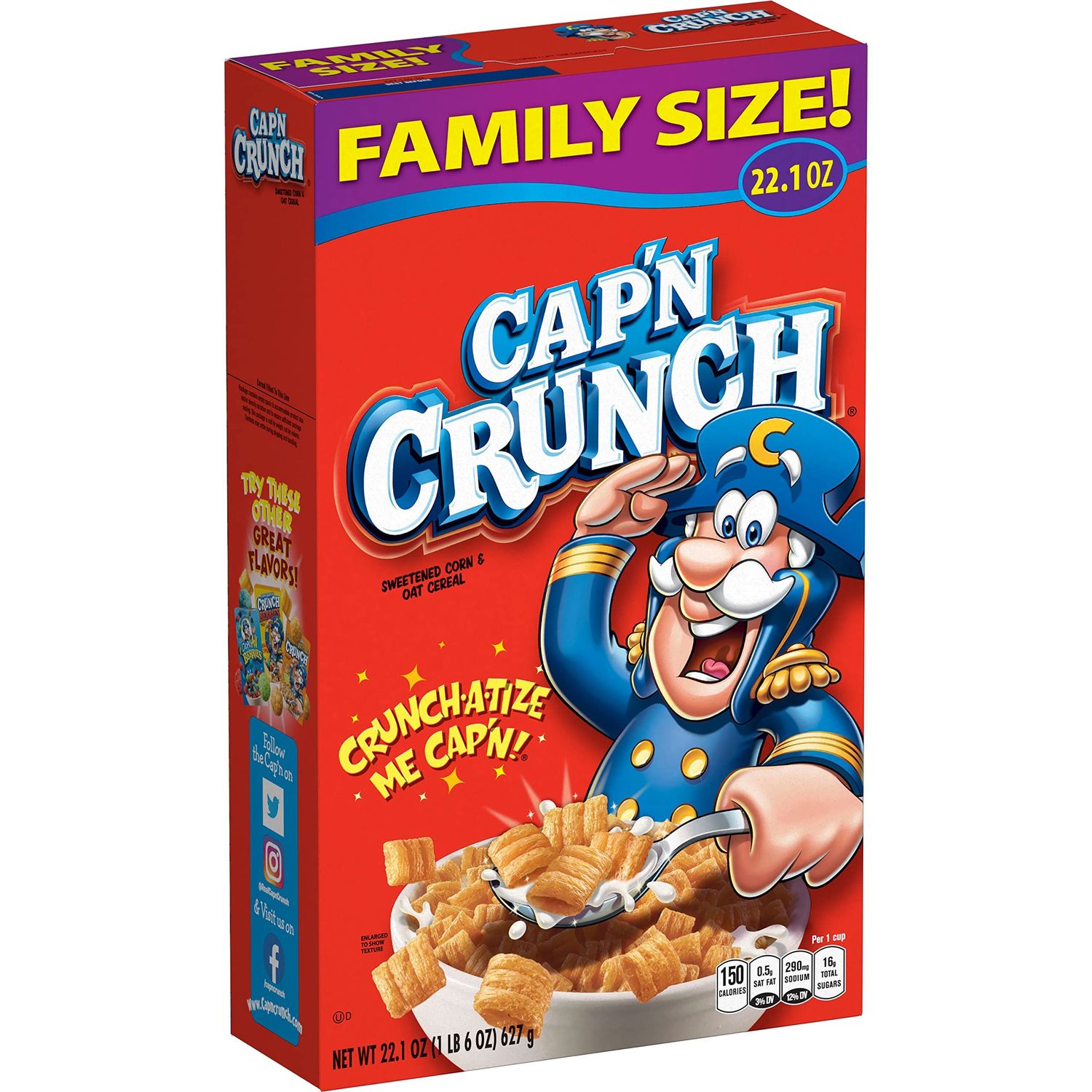 Cap&#39;n Crunch Cereal, Original, 22.1oz Box