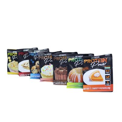 Just MOVE protein sample pack - 7 flavors Vegan (Plant Based), Organic, Dairy Free, Soy Free, Gluten Free, Keto, Peanut Free, 20g Protein, Low Carb, Non GMO