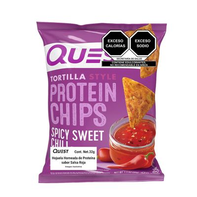 Quest Tortilla Style Protein Chips - Spicy Sweet Chili (8 Bags)