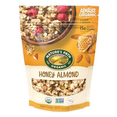 Nature&#39;s Path Organic Honey Almond Granola, 11 oz (Pack of 1), Gluten Free, Non-GMO