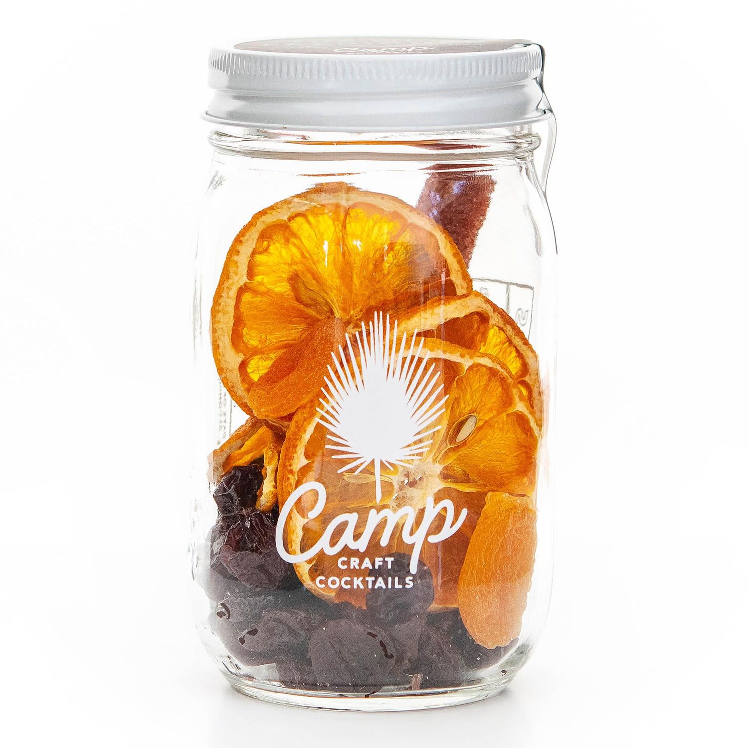 Camp Craft Cocktail Mix - The Old Fashioned | Premium Drink Mixer Infusion Kit with Dehydrated Fruit, Herbs and Vegan Sugar | 16 oz Glass Jar Mixer for Cocktails, Margaritas, and Mocktails - Serves 8
