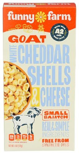 FUNNY FARM Goat White Cheddar Shells &amp; Cheese, 6 OZ