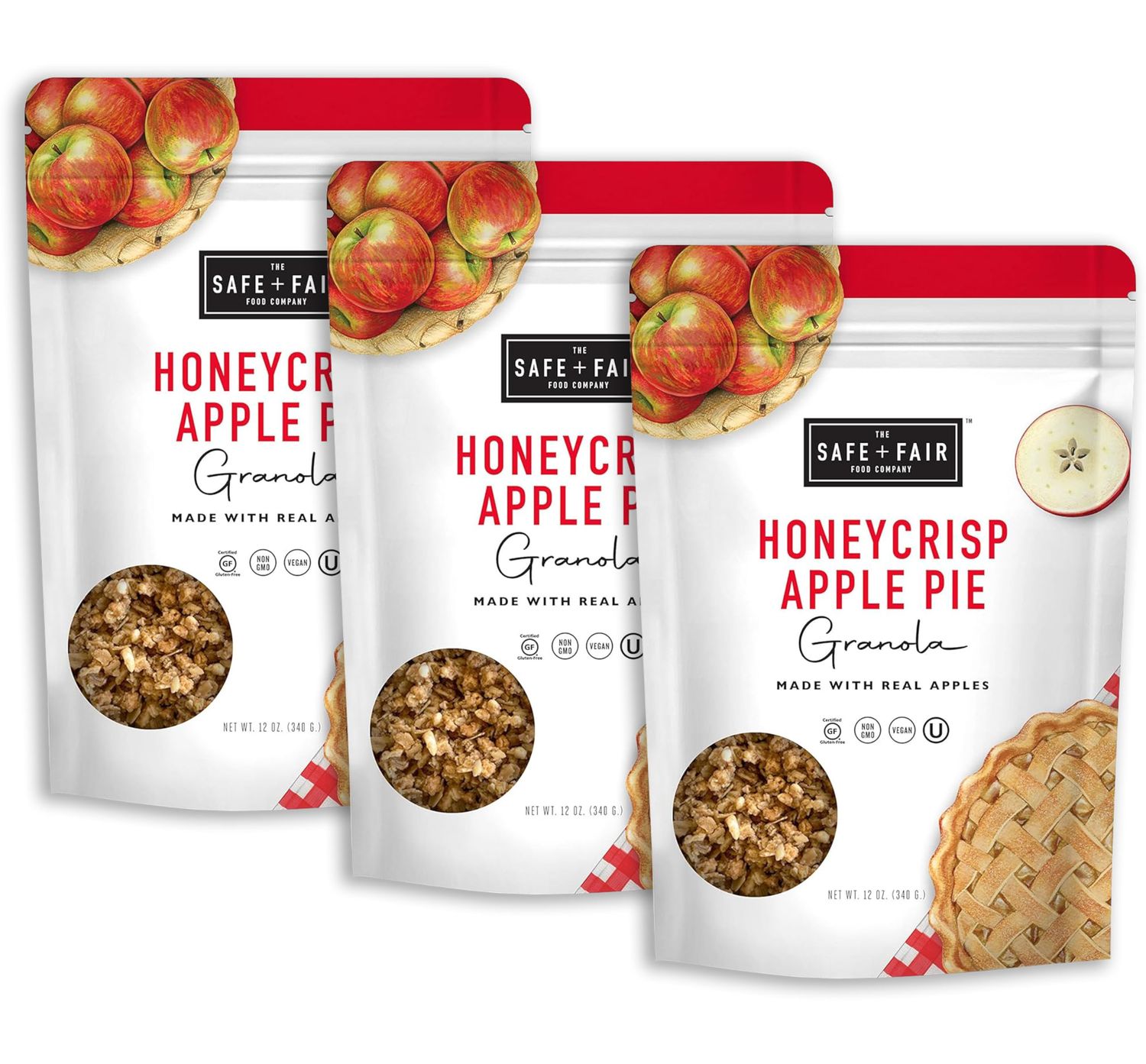 The Safe + Fair Food Company Honey Crisp Apple Pie Granola Cereal ~ 12 oz (hr k)
