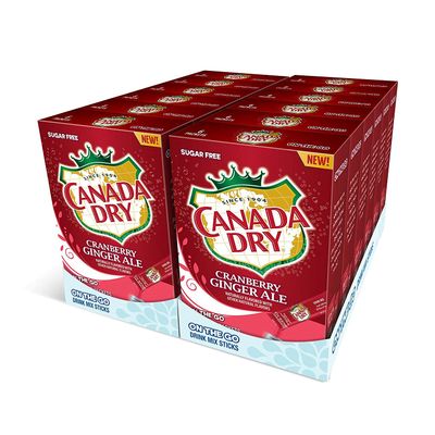 Canada Dry Powder Drink Mix - Sugar Free &amp; Delicious (Cranberry Ginger Ale, 72 Sticks)