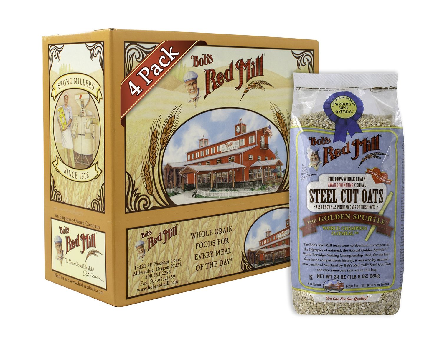 Bob&#39;s Red Mill, Oats, Steel Cut, 24 oz