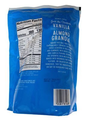 Trader Joe's Just the Clusters Vanilla Almond Granola Cereal (Pack of 2)