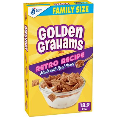 Golden Grahams Breakfast Cereal, Graham Cracker Taste, Made with Whole Grain, Family Size, 18.9 oz