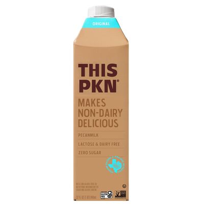 THIS PKN Pecan Milk, Original Non Dairy Milk Alternative, Made from Real Texas Pecans, Plant-Based Nut Milk, Without Added Sugars and No GMOs or Lactose, Original Flavor (32oz, Pack of 6)