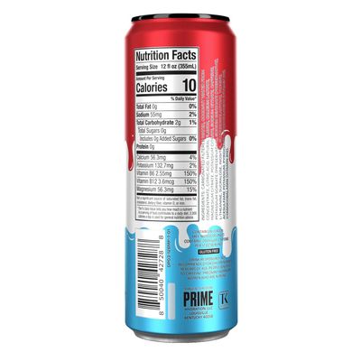 PRIME Energy ICE POP | Zero Sugar Energy Drink | Preworkout Energy | 200mg Caffeine with 355mg of Electrolytes and Coconut Water for Hydration| Vegan | Gluten Free |12 Fluid Ounce | 24 Pack