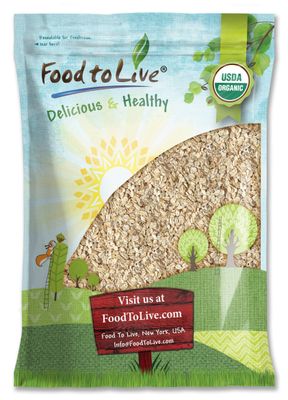 Food to Live Organic Rolled Oats, 10 Pounds - Old-Fashioned, 100% Whole Grain, Non-GMO, Raw, Kosher, Bulk Oats. Perfect for Morning Oatmeal and Overnight Oats