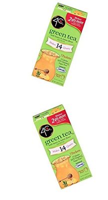 4c Totally Light Green Tea with Lemon &amp; Honey flavor - 2 boxes of 7 packets each