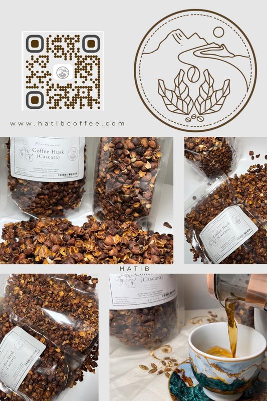 HATIB - Specialty Yemeni Coffee Husk (Cascara), Yemeni Coffee Husk, Unroasted, 1lb