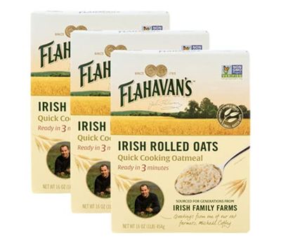Flahavan&#39;s Quick 3 Minute, Irish Rolled Oatmeal, 16 Ounce (Pack of 3)