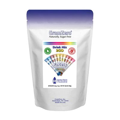 GramZero 2GO Sticks - Variety Pack, Zero Calorie Sugar Free Drink Mix, Stevia Sweetened, Great For Nutrition Club Loaded Tea To Go Kits