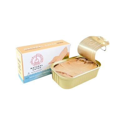 Natural Catch Tuna White Albacore Filets, Hand Cut, Pole &amp; Line Caught, 120 Calories Gluten-Free, Paleo, Keto Friendly, Premium Albacore Tuna in Water (4.4 oz per can- Pack of 12)