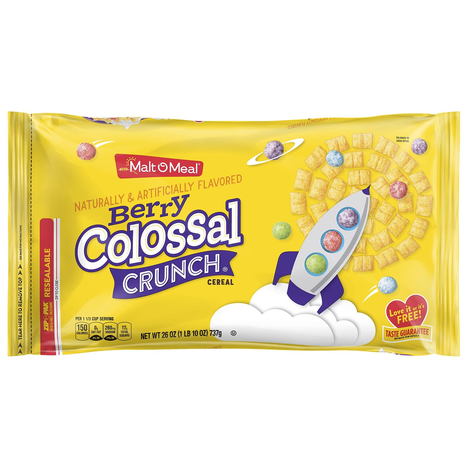 Malt-O-Meal Berry Colossal Crunch Breakfast Cereal, 26 Ounce (Pack of 8)