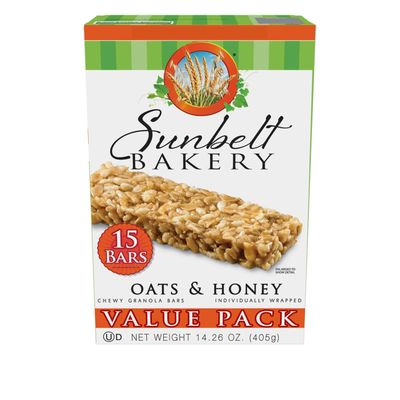 Sunbelt Bakery Oats &amp; Honey Chewy Granola Bars, 14.26 Oz. 15 Count (Box of 1)