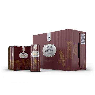 Lyre&#39;s Dark &amp; Spicy - Non-Alcoholic Spirit | Case of 24 | Ready To Drink Cocktails | Premium | 250ml x 24