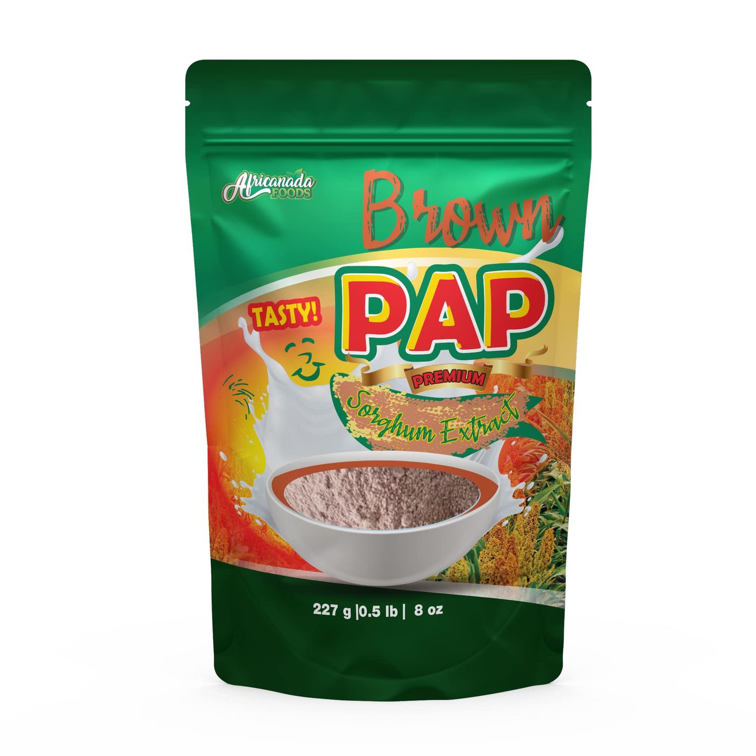 Africanada Brown Pap Powder | Ogi | Sorghum Extract Powder | Authentic Nigerian Flavour | 227g