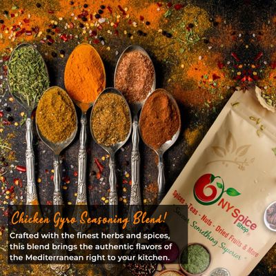 NY Spice Shop Chicken Gyro Greek Seasoning Blend - Savory Herb &amp; Spice Mix for Cooking - Gyros Grek Seasonings Spices (6 Oz)