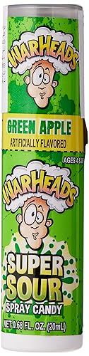 WARHEADS - Super Sour Candy Spray - Blue Raspberry, Green Apple and Watermelon Flavors - 0.68 oz. Bottles - 24 Pack