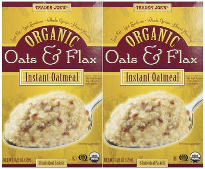 Trader Joe&#39;s Organic Oats and Flax Instant Oatmeal, 11.29 Ounce, (Pack of 2)