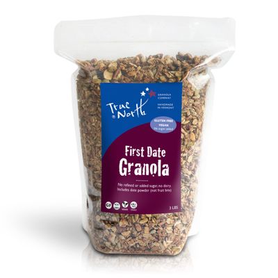 True North Granola - Low Sugar Granola, First Date, Maple Pecan, Rich in Protein, Gluten Free, Vegan, Non-GMO, Bulk Bag, 3 lb.