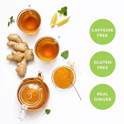 Prince of Peace Instant Ginger Honey Crystals w/ Turmeric, 25 Sachets - Instant Hot or Cold Beverage - Easy to Brew Ginger and Honey Tea, Caffeine and Gluten Free