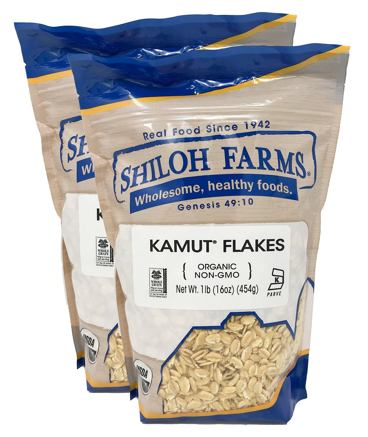 Shiloh Farms - Organic Kamut Flakes, 2 Packs - 16 Ounce each