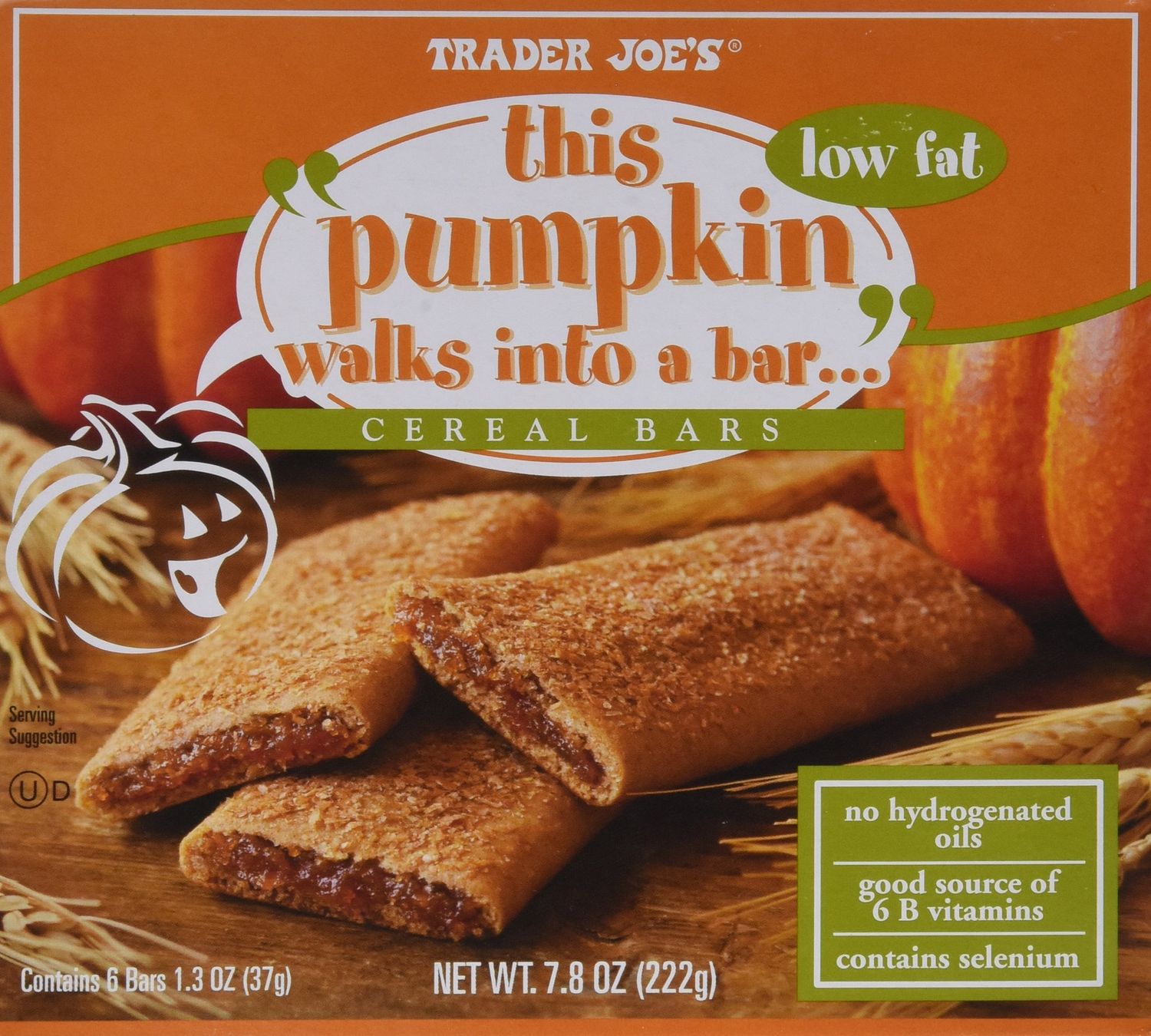 Trader Joe&#39;s This Pumpkin Walks Into a Cereal Bars, (4 Boxes)