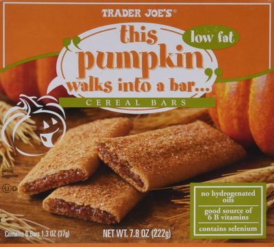 Trader Joe&#39;s This Pumpkin Walks Into a Cereal Bars, (4 Boxes)