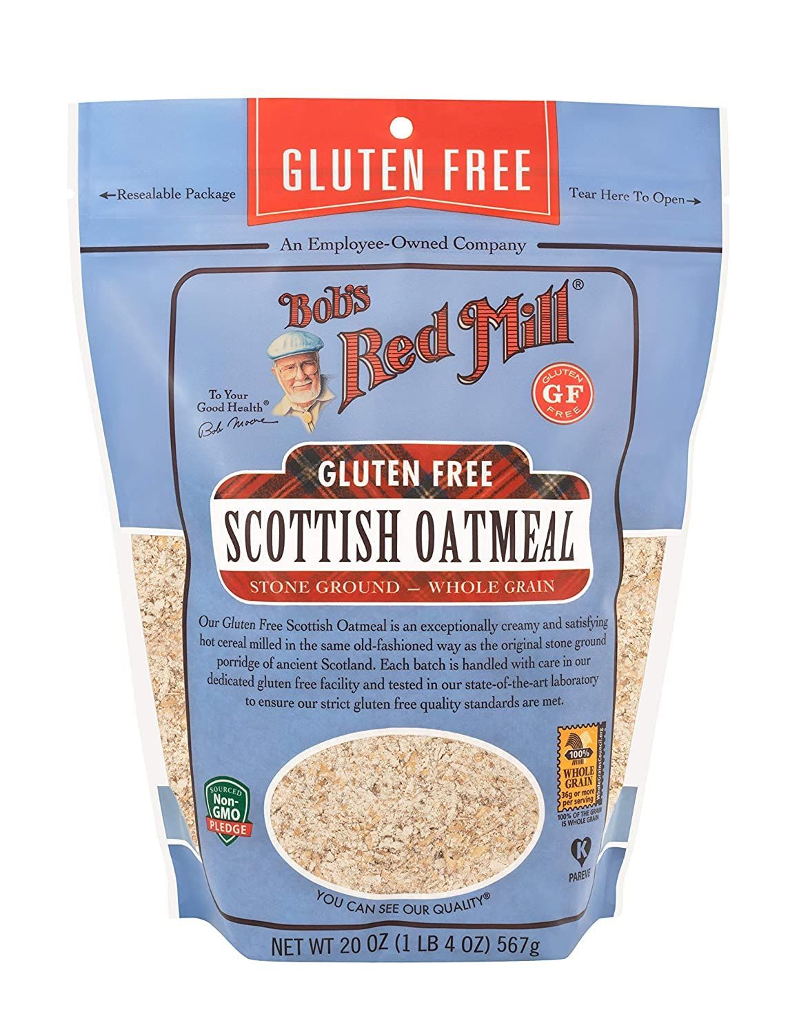 Bob&#39;s Red Mill Gluten Free Scottish Oatmeal, 20-ounce (Pack of 2)